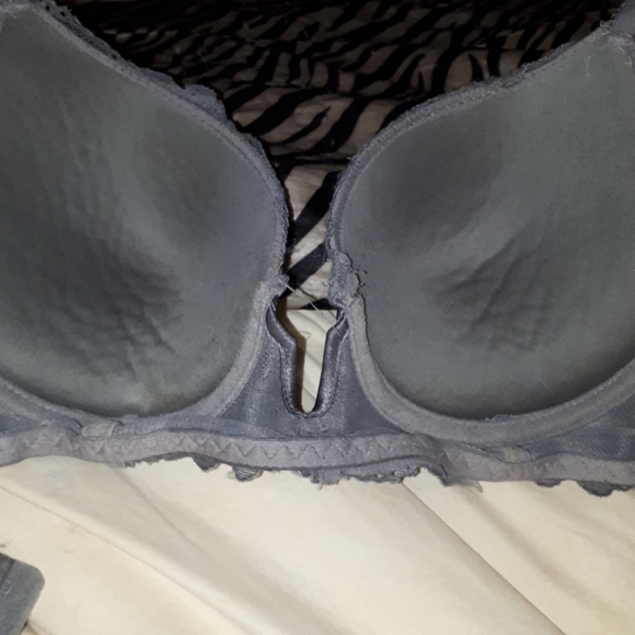 Push Up Beautiful Gray Lace Bra - Picture 4 of 6
